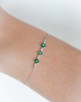 Emerald Flower Bracelet