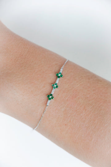 Emerald Flower Bracelet