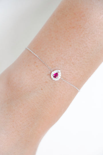 Kaia - Ruby Drop Bracelet