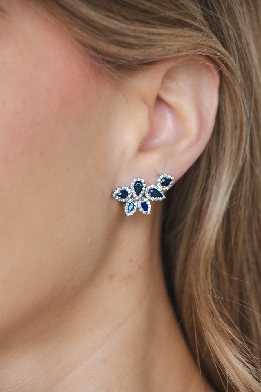 Original Sapphire Leaves Earrings