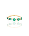 Emerald and Smaller Diamond Ring