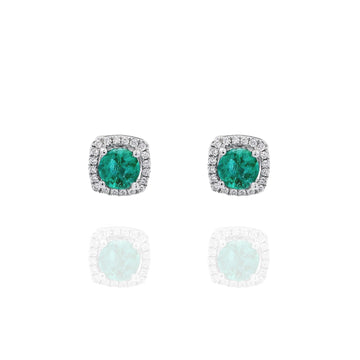 Emerald and Diamond Earrings