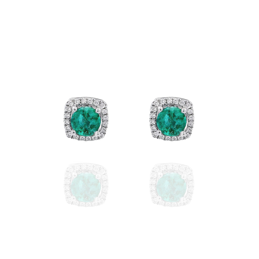 Emerald and Diamond Earrings