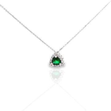 Trillion Emerald Necklace