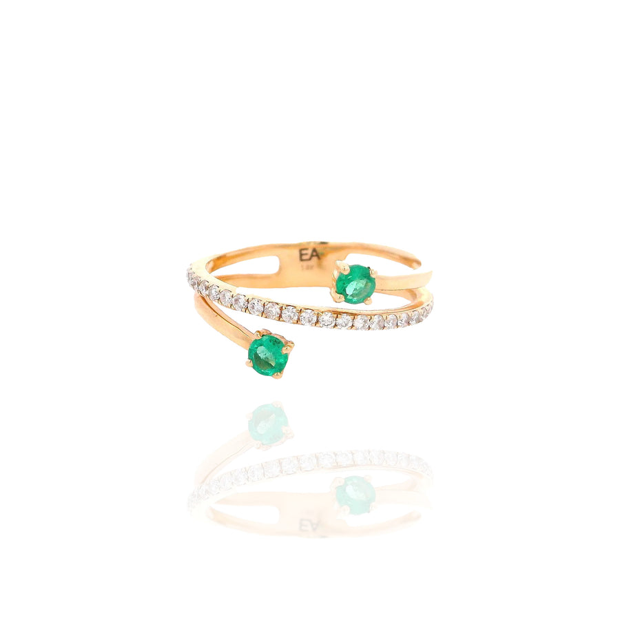 Emerald and Diamond Ring