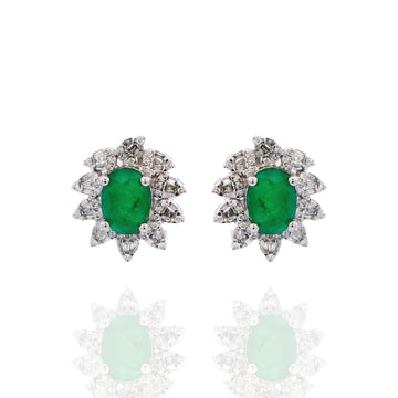 Fancy Emerald Earrings