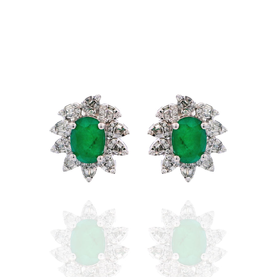 Fancy Emerald Earrings