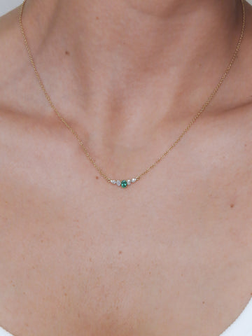 Bianca -Smile Diamond Oval Emerald