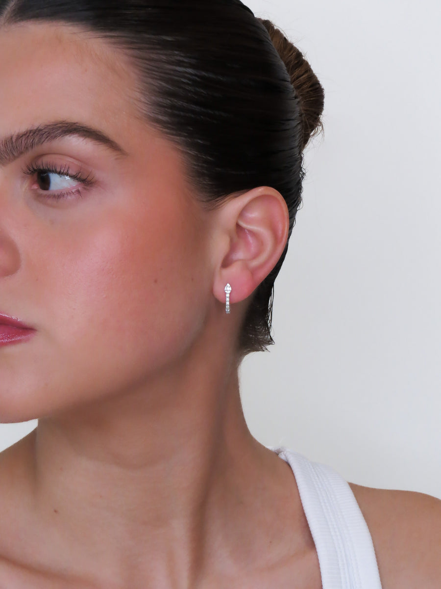 Luce Diamond Baguette Hoop