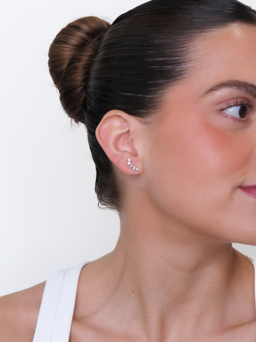 Zita - 5 Climber Baguette Earring