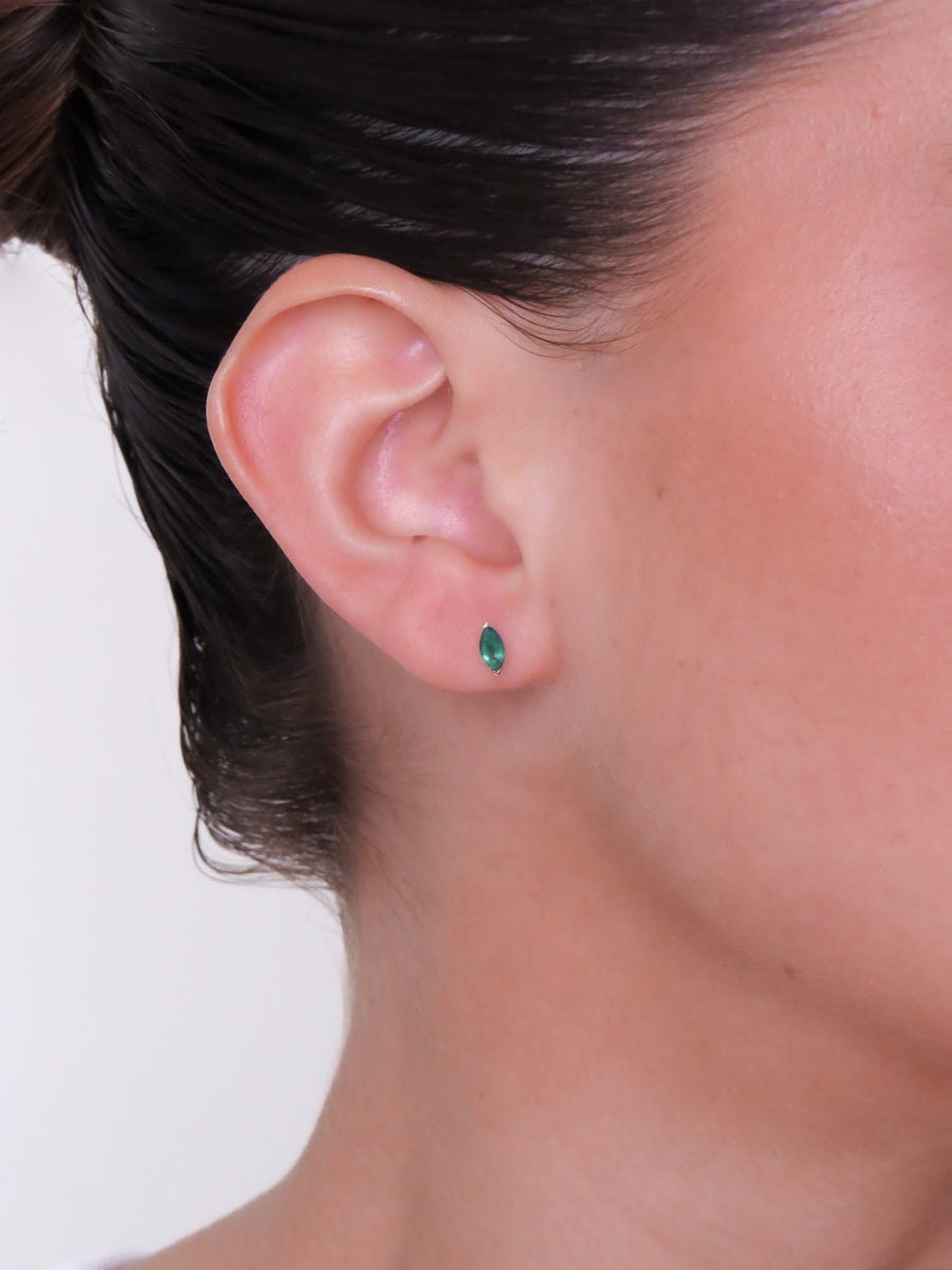 Brio - Emerald Marquise Earrings