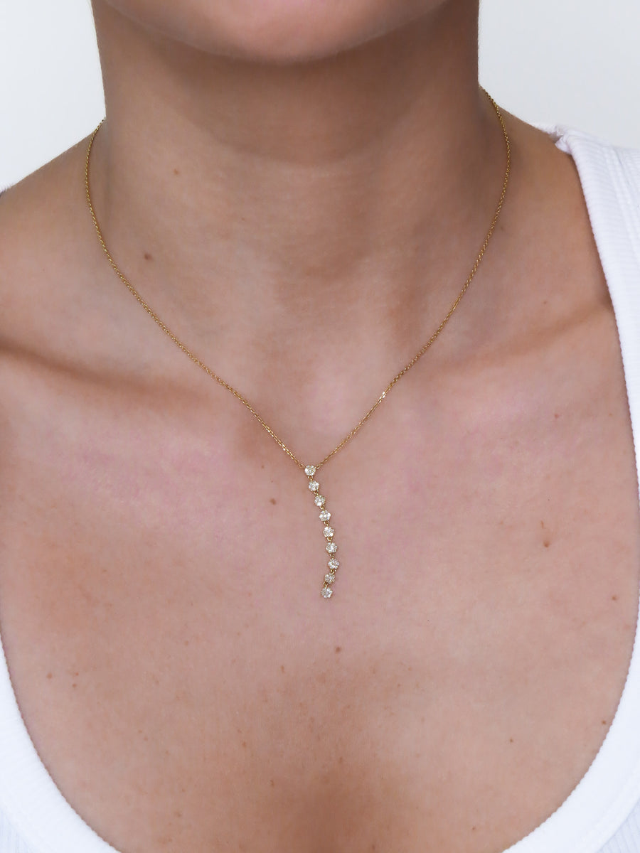 Vita -Bezel Drop Necklace
