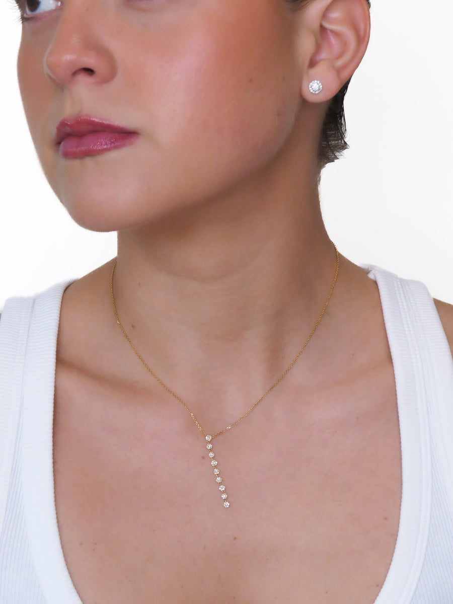 Vita -Bezel Drop Necklace