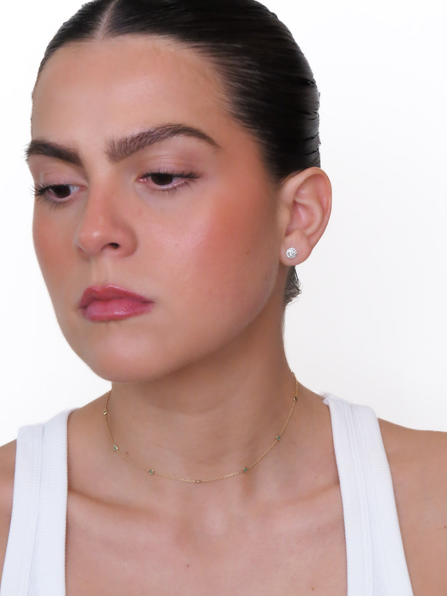 Livia - Bezel Emerald Necklace