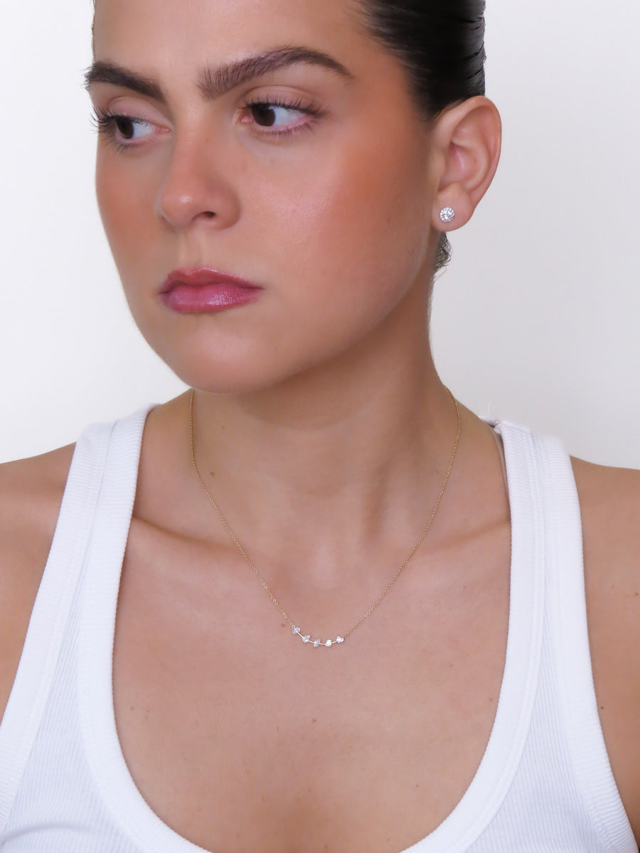 Chiara- Fancy Shape Smile Necklace