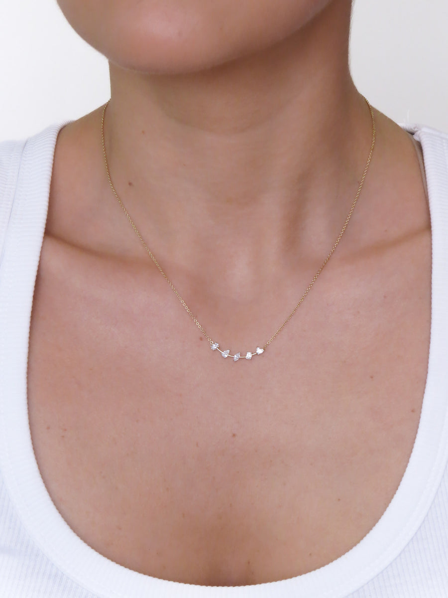 Chiara- Fancy Shape Smile Necklace