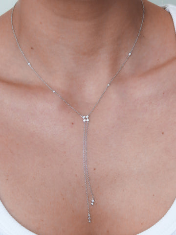 Gala- White Layer Diamond Necklace