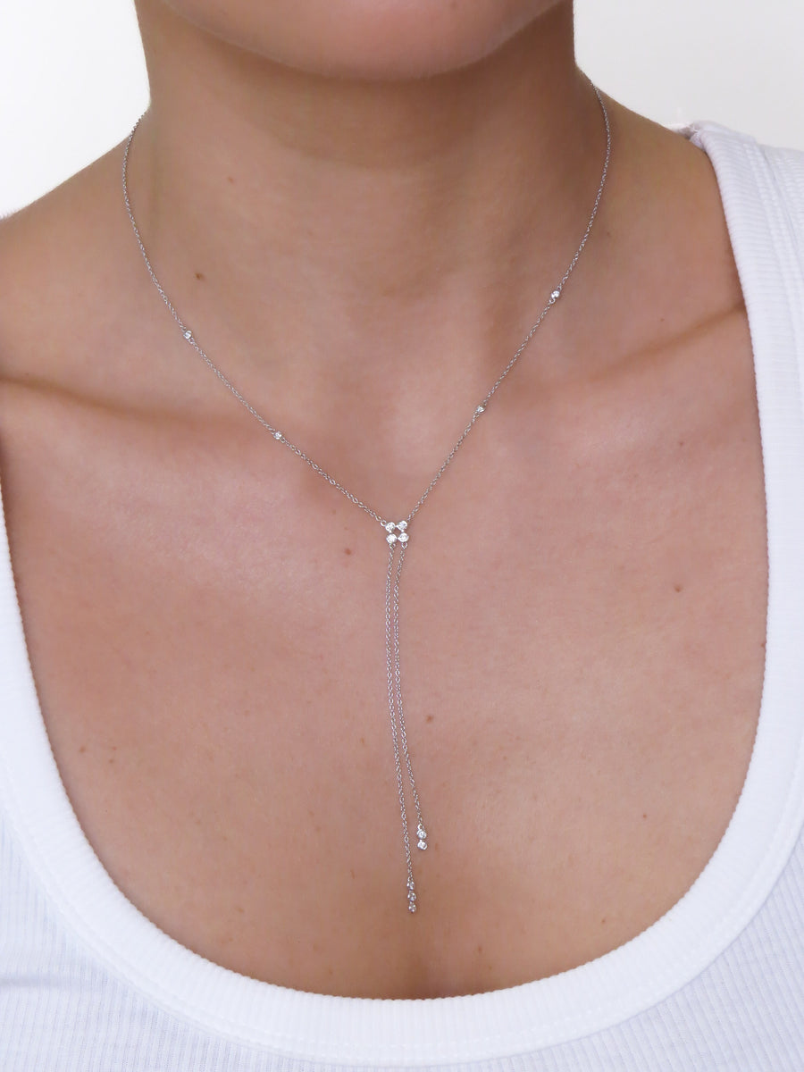 Gala- White Layer Diamond Necklace