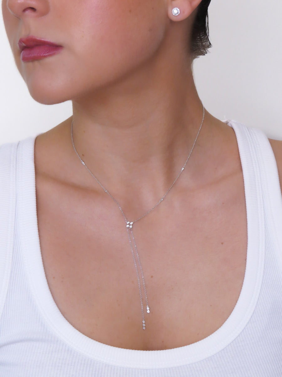 Gala- White Layer Diamond Necklace