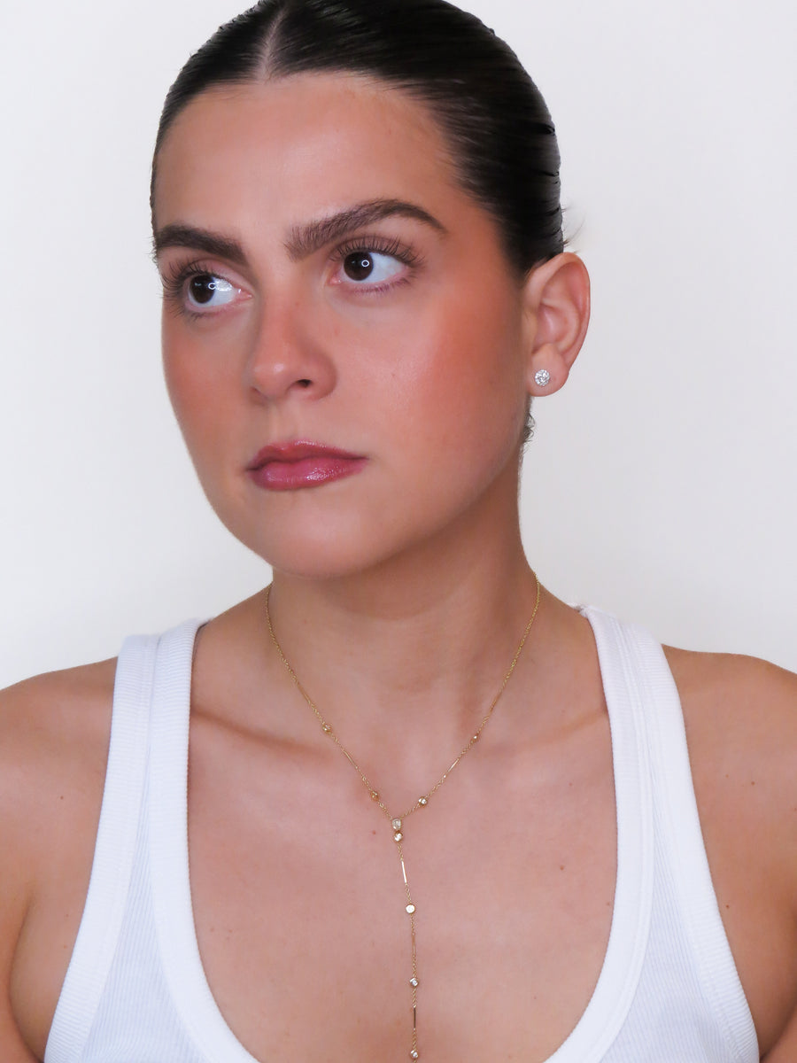 Luna- Two in One Diamond Bezel Necklace