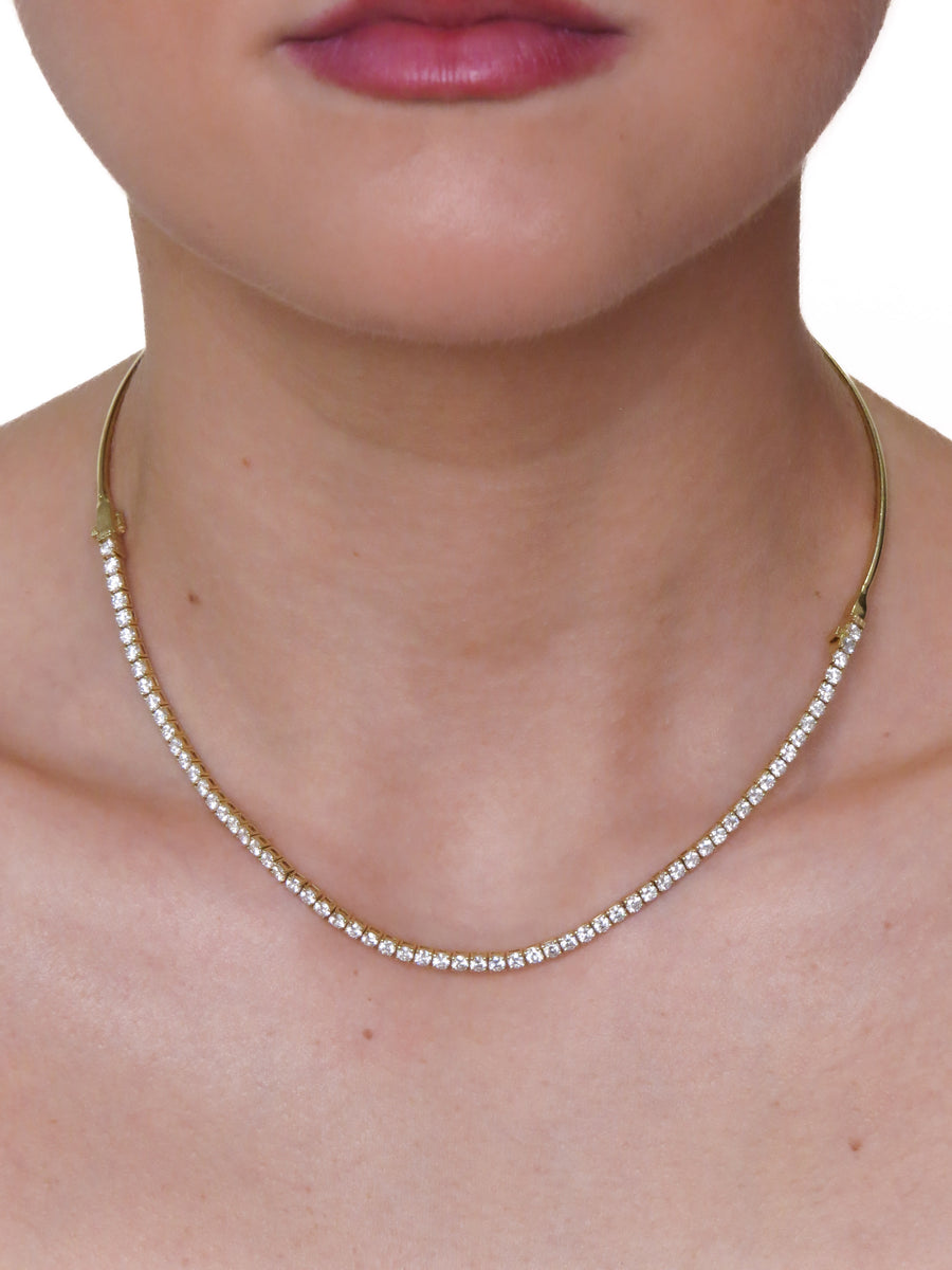Mara- Rigid Tennis Necklace