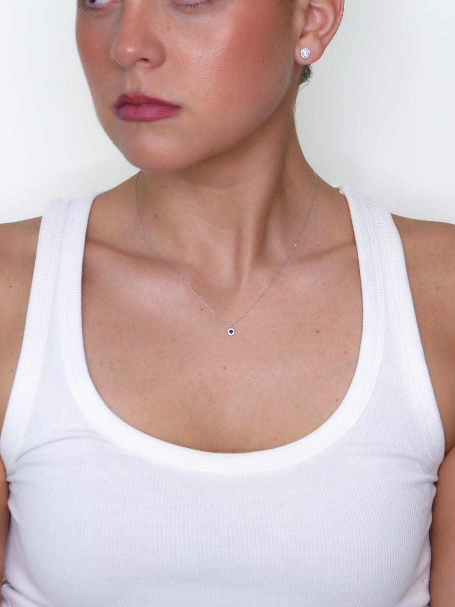 Idra- Mini Round Sapphire Necklace