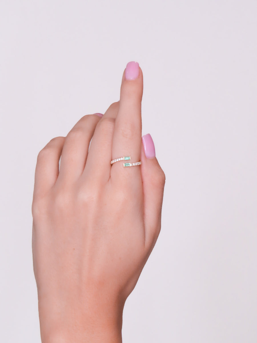 Pelle - Wrap Double Emerald Ring