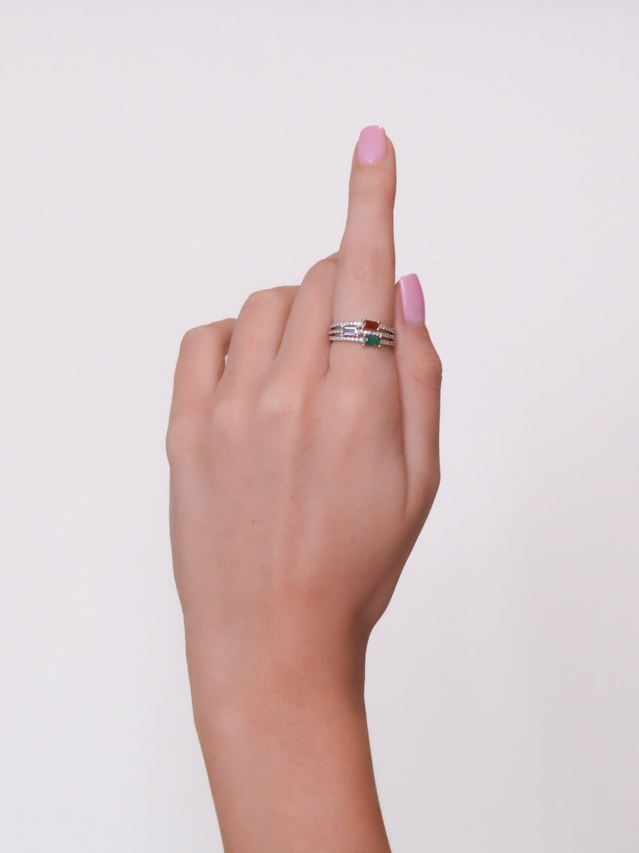 Gilda - Solitaire Ruby Diamond Ring