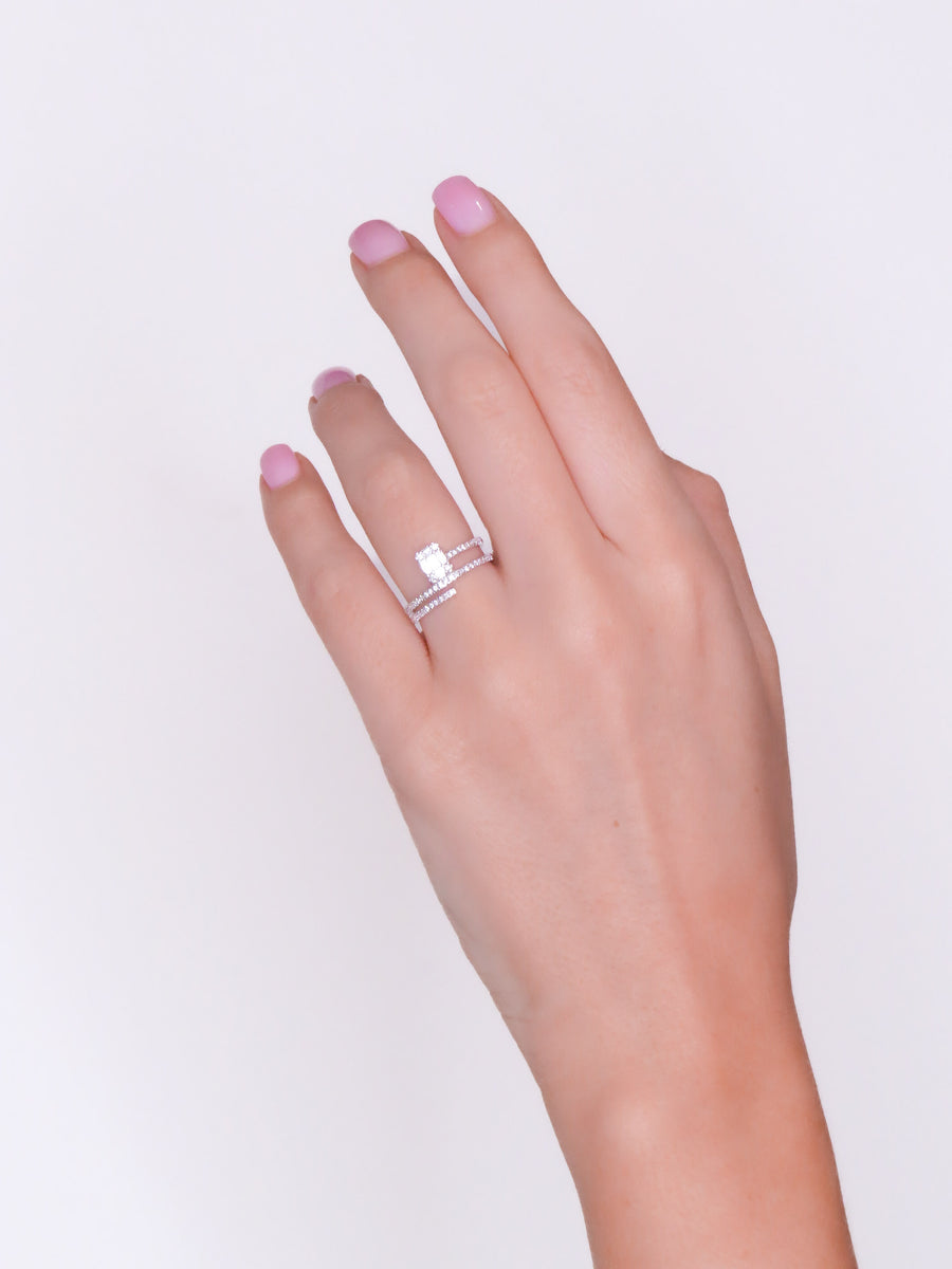 Tosca - Wrap Baguette Diamond Ring