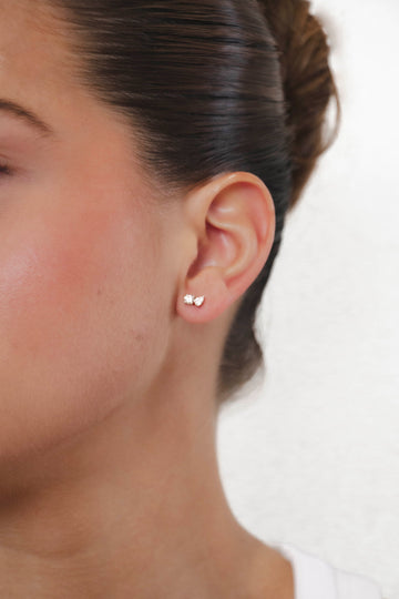 Fia - Duo Diamond Earrings Round Pear