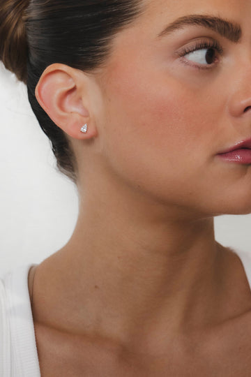 Vera - Pear Diamond Stud Earrings