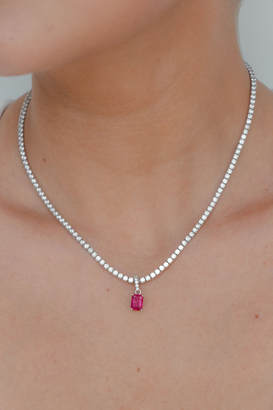 Mia - Rubellite Pendant