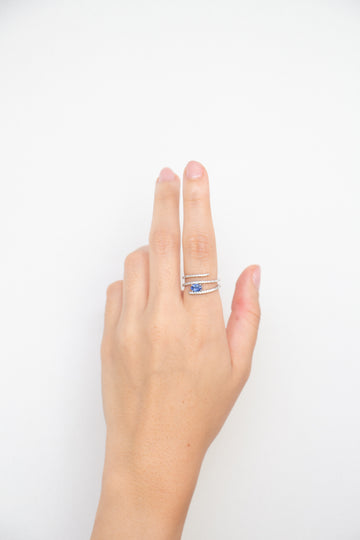 Sara - Blue Sapphire Triple Ring