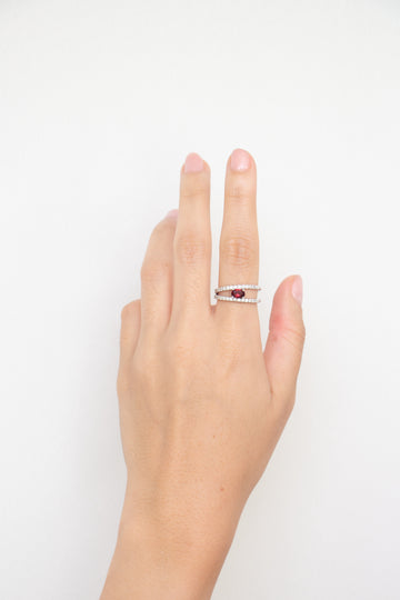 Clara - Garnet Ring