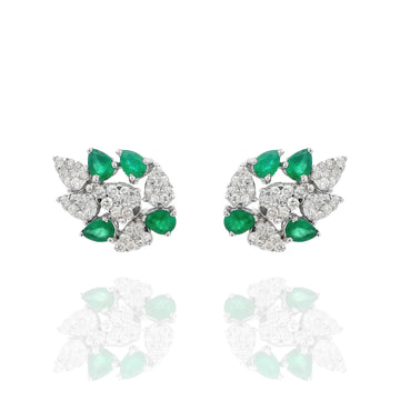 Emerald & Diamond Earrings