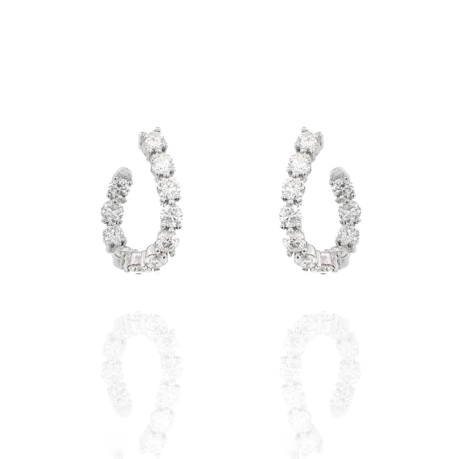 Twist Diamond Hoops