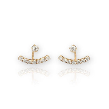 Diamond Studs + Earjacket