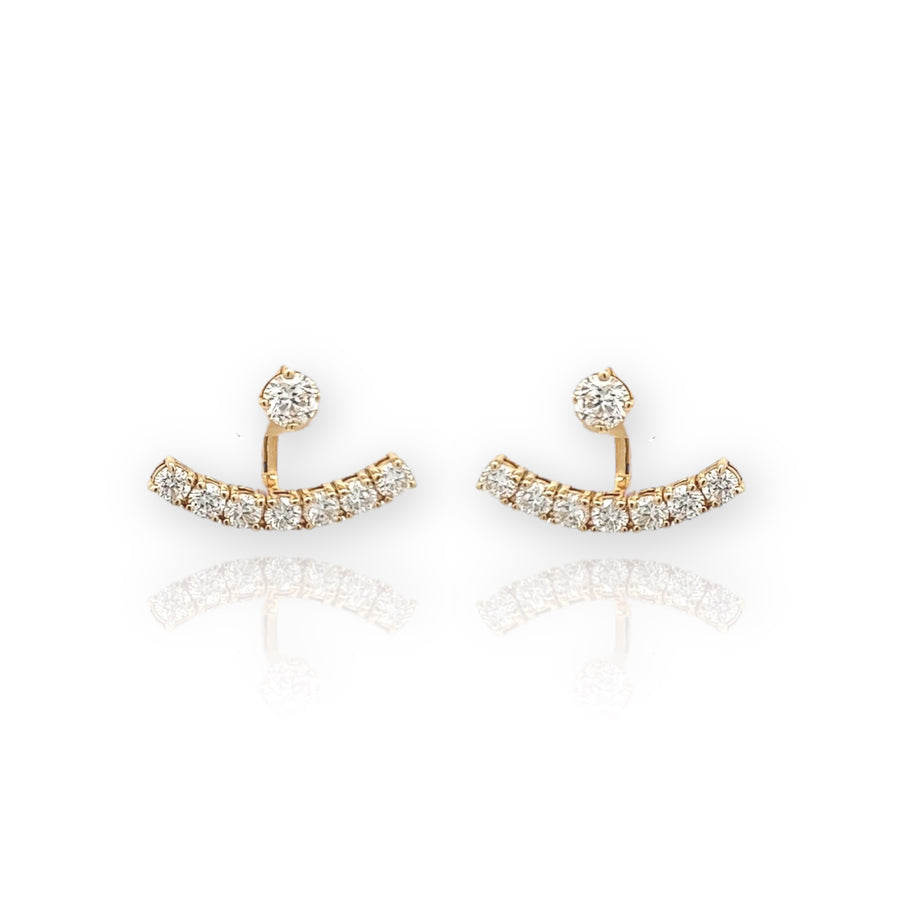 Diamond Studs + Earjacket