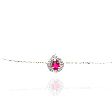 Ruby Drop Bracelet