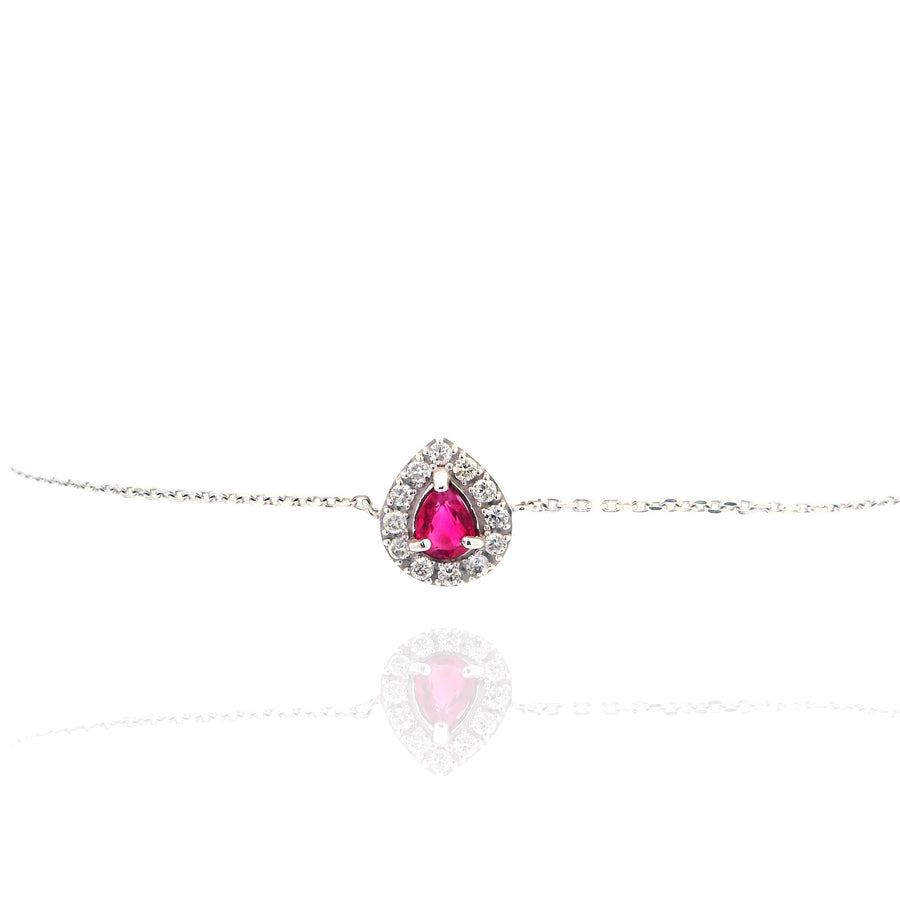 Ruby Drop Bracelet