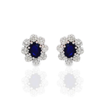 Sapphire & Diamond Flower