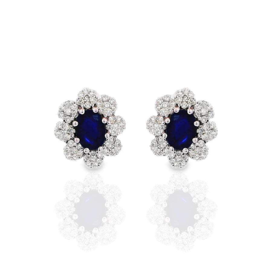 Sapphire & Diamond Flower