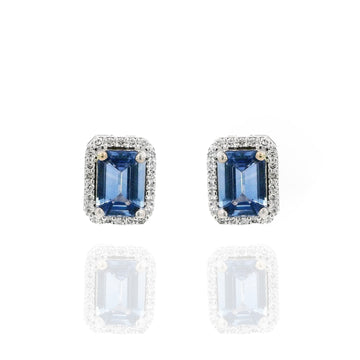 Sapphire & Diamond Earrings