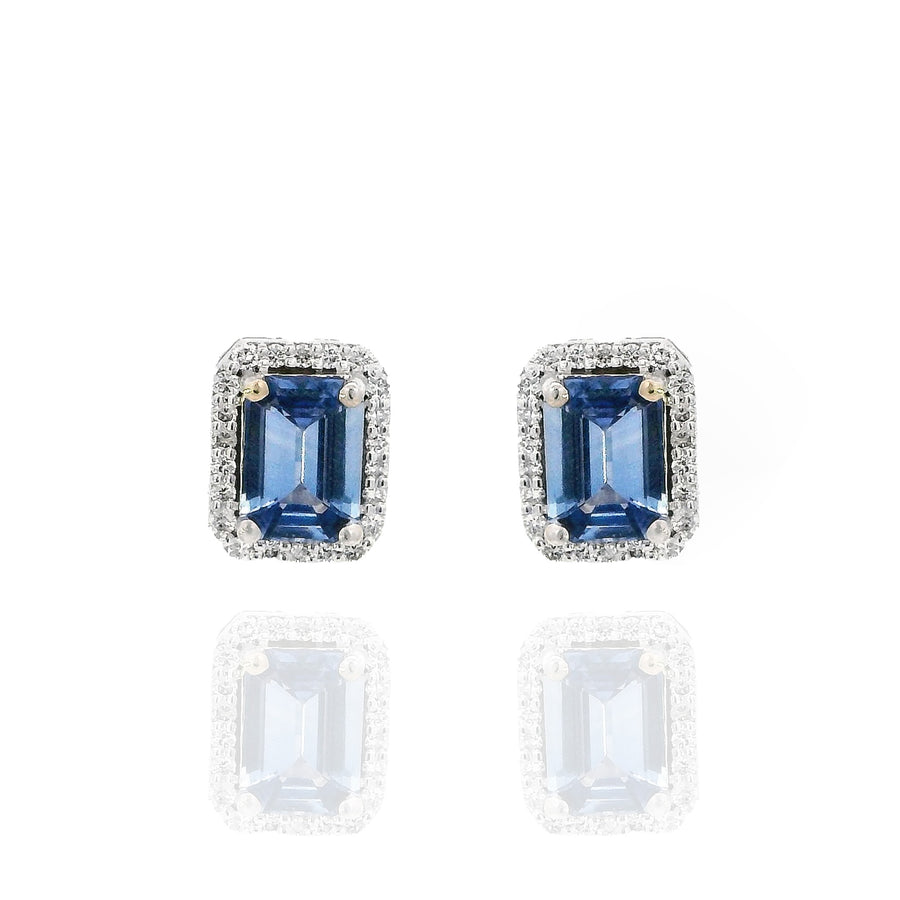 Sapphire & Diamond Earrings