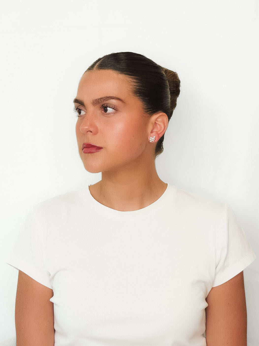 Lua - Full Stone Flower Cluster Earrings