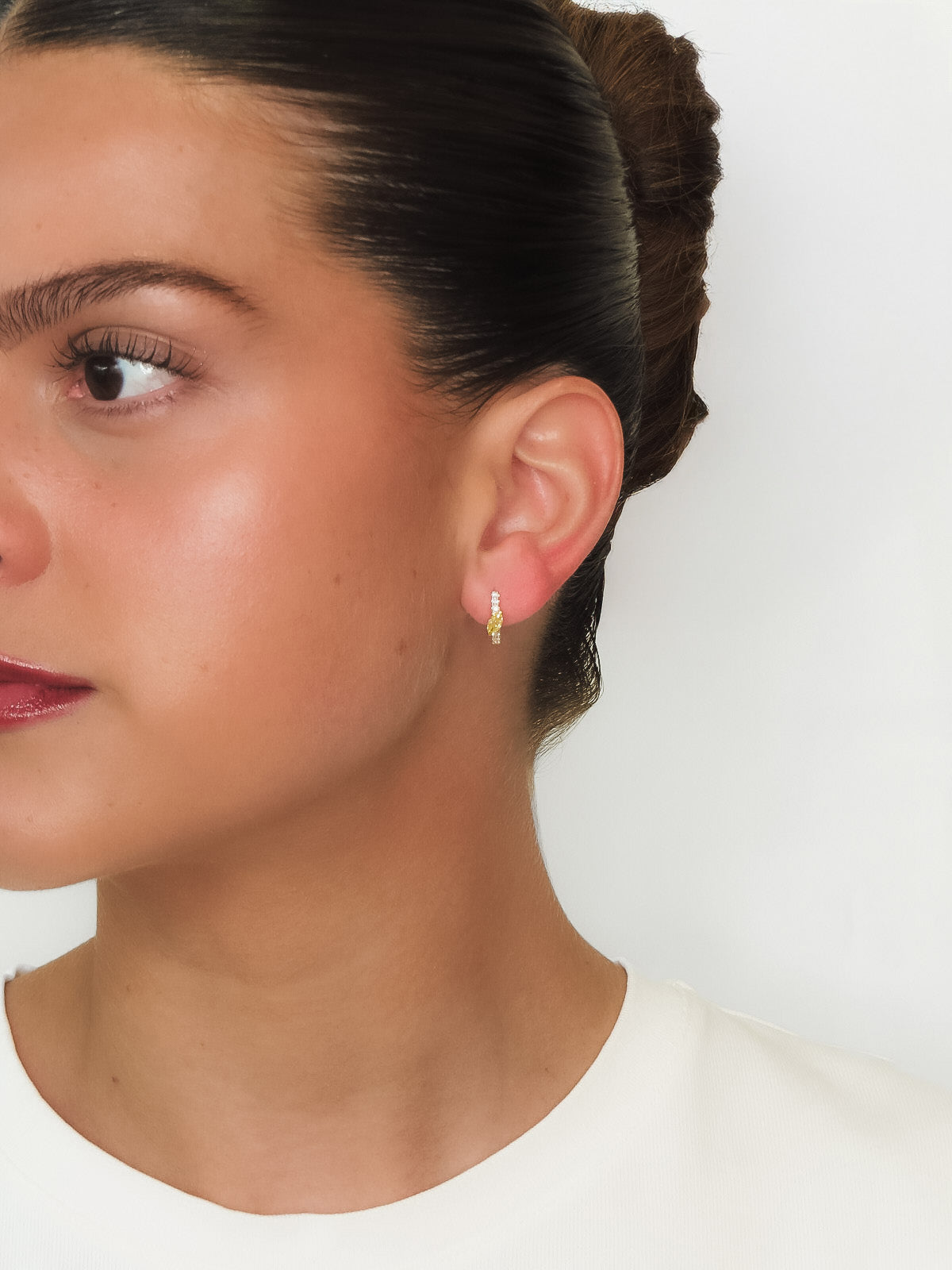 Ainara - Yellow Diamond Marquise Hoop