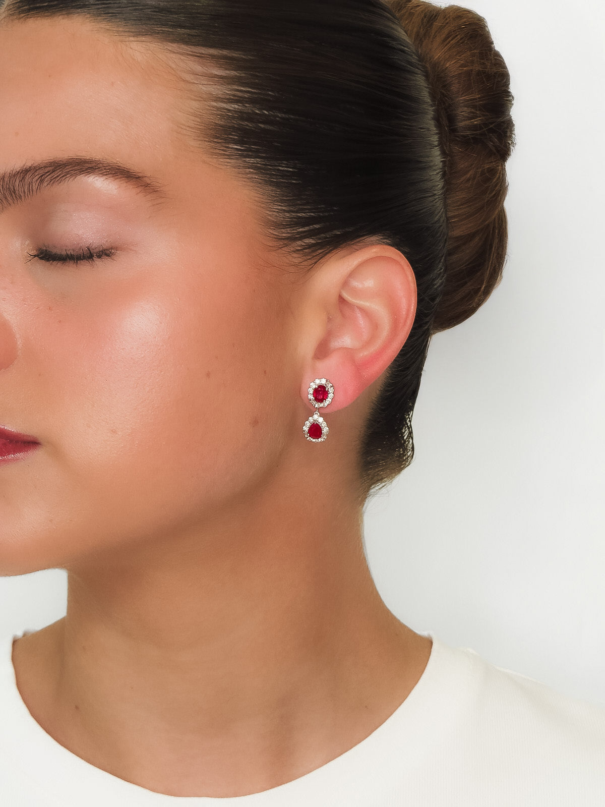 Aitana - Round Ruby and Pear Drop