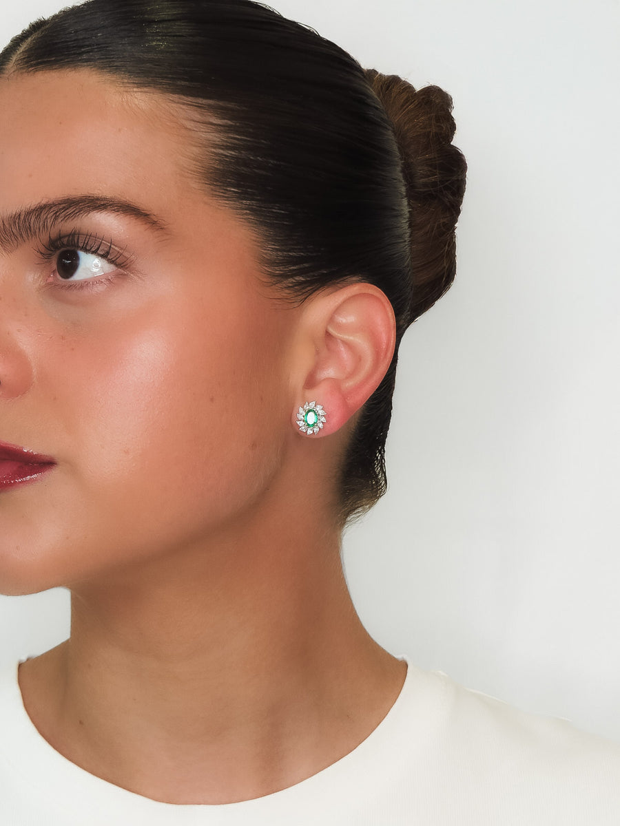 Leonor - Fancy Shape Emerald Earring