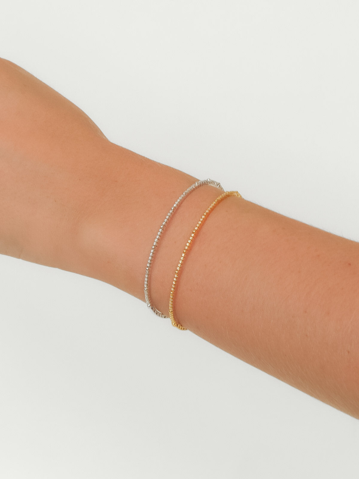 Emma - Dots Gold and Diamond Flexible Bangle