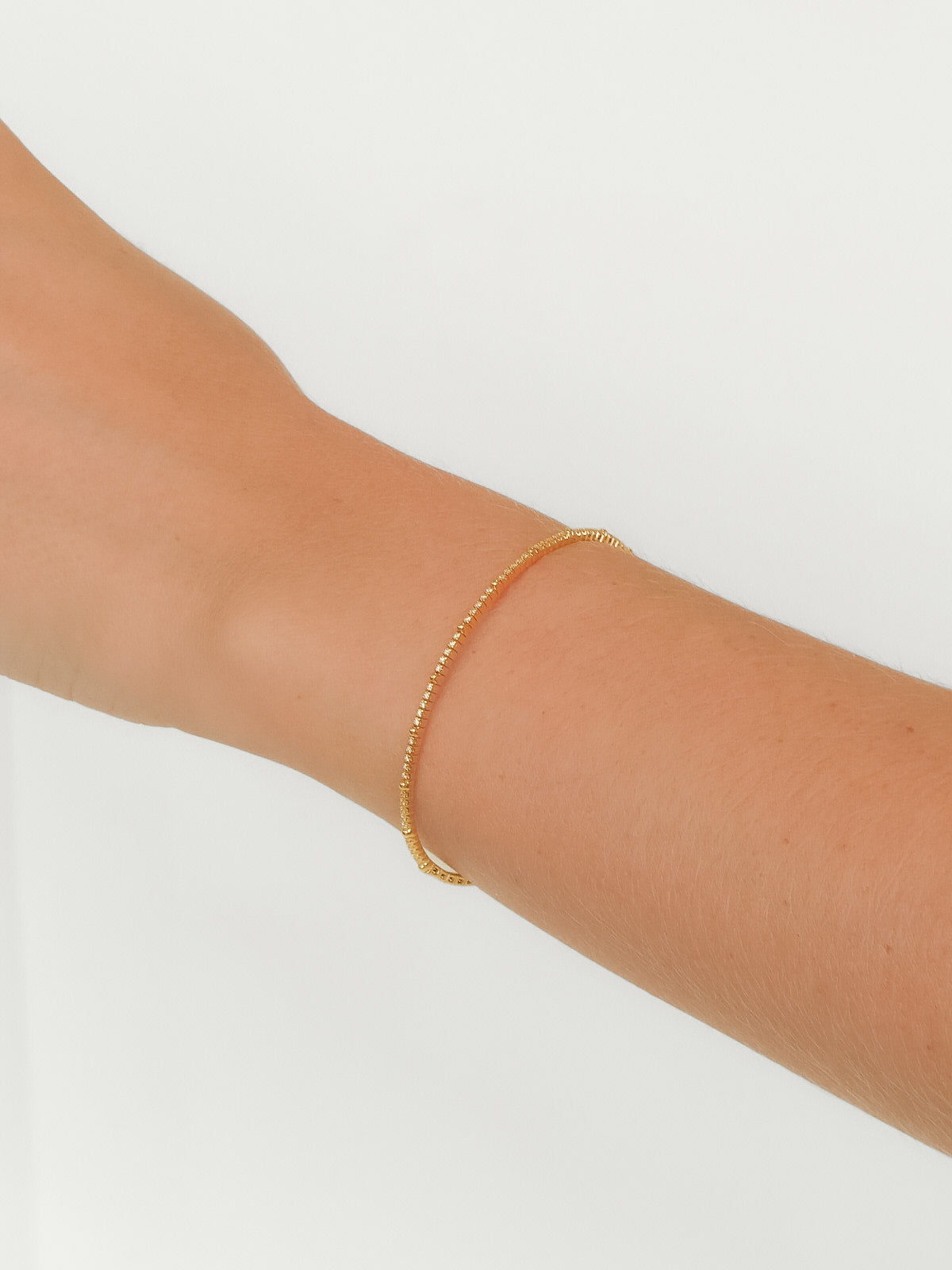 Emma - Dots Gold and Diamond Flexible Bangle